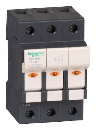 Schneider Electric DF103V РАЗЪЕДИНИТЕЛЬ-ПРЕДОХРАНИТЕЛЬ 32A.С УКАЗАТЕЛЕМ СРАБАТЫВАНИЯ 3Р.10Х38