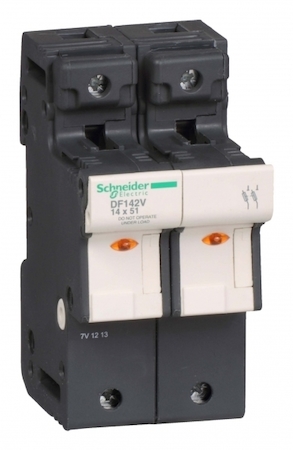 Schneider Electric DF142V РАЗЪЕДИНИТЕЛЬ-ПРЕДОХРАНИТЕЛЬ 50A.С УКАЗАТЕЛЕМ СРАБАТЫВАНИЯ 2Р.14Х51