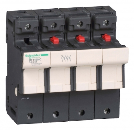 Schneider Electric DF143NC РАЗЪЕДИНИТЕЛЬ-ПРЕДОХРАНИТЕЛЬ 50A.3P+N.14Х51