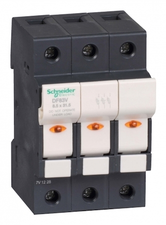 Schneider Electric DF83V РАЗЪЕДИНИТЕЛЬ-ПРЕДОХРАНИТЕЛЬ 25A.С УКАЗАТЕЛЕМ СРАБАТЫВАНИЯ 3Р.8,5Х31,5