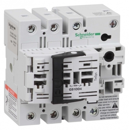 Schneider Electric GS1DD4 ВЫКЛЮЧАТЕЛЬ-РАЗЪЕДИНИТЕЛЬ-ПРЕДОХРАНИТЕЛЬ 4X32A 10X38