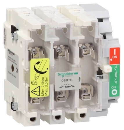 Schneider Electric GS1FD3 ВЫКЛЮЧАТЕЛЬ-РАЗЪЕДИНИТЕЛЬ-ПРЕДОХРАНИТЕЛЬ 3X50A 14X51