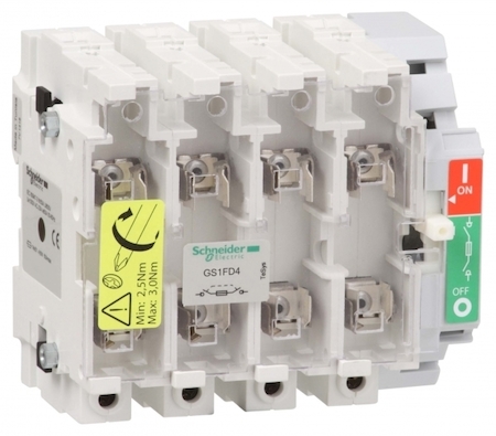 Schneider Electric GS1FD4 ВЫКЛЮЧАТЕЛЬ-РАЗЪЕДИНИТЕЛЬ-ПРЕДОХРАНИТЕЛЬ 4X50A 14X51