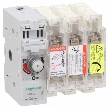 Schneider Electric GS2FG3 ВЫКЛЮЧАТЕЛЬ-РАЗЪЕДИНИТЕЛЬ-ПРЕДОХРАНИТЕЛЬ 3X 50A 14X51