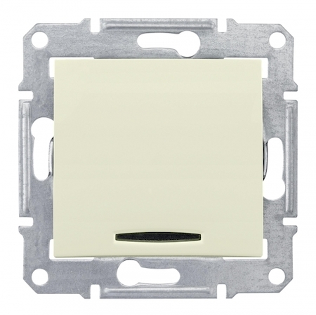 Schneider Electric SDN0401147 SEDNA ПЕРЕКЛЮЧАТЕЛЬ с красн. индикац., сх.6, 10А, 250В, БЕЖЕВЫЙ