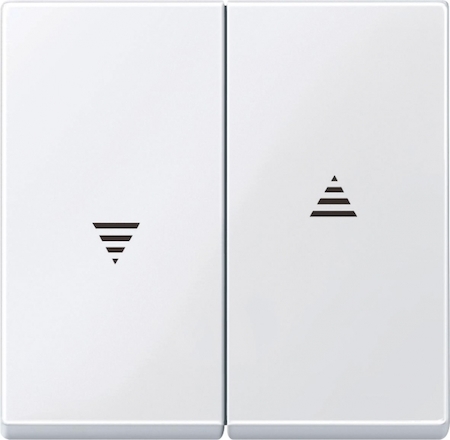 Schneider Electric MTN432425 MERTEN КЛАВИША Х2 д/рольставней, АКТИВНЫЙ БЕЛЫЙ, SM