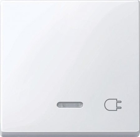 Schneider Electric MTN435225 MERTEN КЛАВИША с ок. д/свет.инд. и пикт."штепсельная вилка", АКТИВНЫЙ БЕЛЫЙ, SM