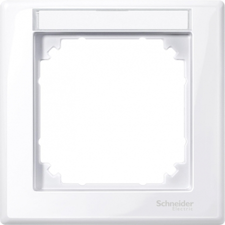 Schneider Electric MTN470125 MERTEN M-Smart РАМКА 1 пост с полем д/надписи АКТИВНЫЙ БЕЛЫЙ, SM