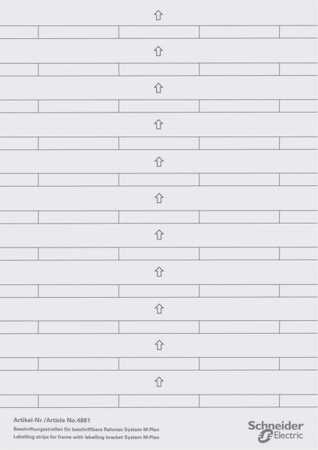 Schneider Electric MTN486100 ПОЛОСКИ ДЛЯ НАДПИСЕЙ ДЛЯ РАМОК M-PLAN