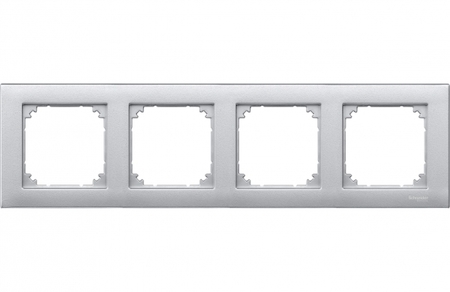 Schneider Electric MTN486460 MERTEN M-Plan РАМКА 4 поста, АЛЮМИНИЙ SM