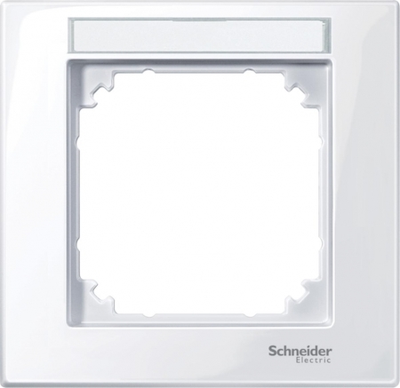 Schneider Electric MTN514125 MERTEN M-Plan РАМКА 1 пост с полем д/надписи , АКТИВНЫЙ БЕЛЫЙ, SM