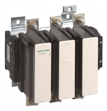 Schneider Electric CR1F630MZ7 КОНТАКТОР С ЗАЩЕЛКОЙ СЕРИИ CR. 630А, 3Х П,220В ПОСТОЯННОГО ТОКАВИНТОВОЙ ЗАЖИМ