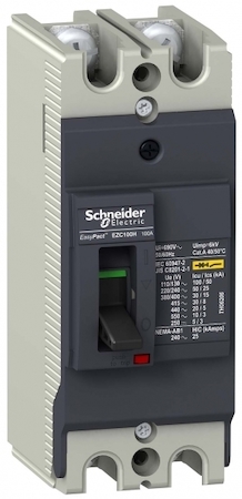 Schneider Electric EZC100H2075 2П2Т АВТОМАТИЧЕСКИЙ ВЫКЛЮЧАТЕЛЬ EZC100 30KA/380В 75 A