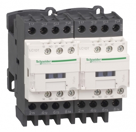 Schneider Electric LC2DT25BD КОНТАКТОР РЕВЕРС. 4P(4НО),АС1 25 А,НО+НЗ,24V DС,ОГРАН. ПЕР