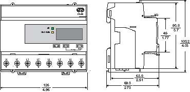 Schneider Electric A9MEM3210R Счетчик 3-ф актив. iEM3210, 1 тариф, имп. выход, кл. точн. 0.5S, транс. вкл.