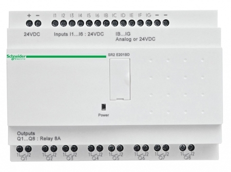 Schneider Electric SR2E201FU ZELIO LOGIC РЕЛЕ ЭКОНОМ 20ВХ/ВЫХ ~240В