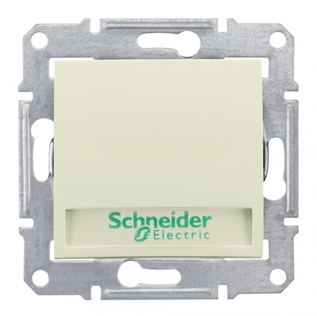 Schneider Electric SDN1600347 SEDNA ВЫКЛЮЧАТЕЛЬ кноп. с держ. надп., с подсв., сх.1, 10А, 250В, IP44, БЕЖЕВЫЙ