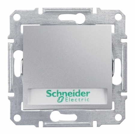 Schneider Electric SDN1600360 SEDNA ВЫКЛЮЧАТЕЛЬ кноп. с держ. надп., с подсв., сх.1, 10А, 250В, IP44, АЛЮМИНИЙ