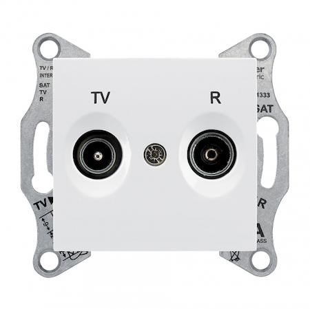 Schneider Electric SDN3301821 SEDNA TV/R РОЗЕТКА проходная, 4dB, БЕЛЫЙ