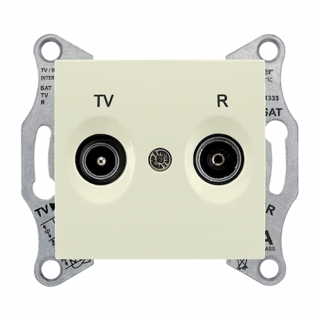 Schneider Electric SDN3301347 SEDNA TV/R РОЗЕТКА проходная, 8dB, БЕЖЕВЫЙ