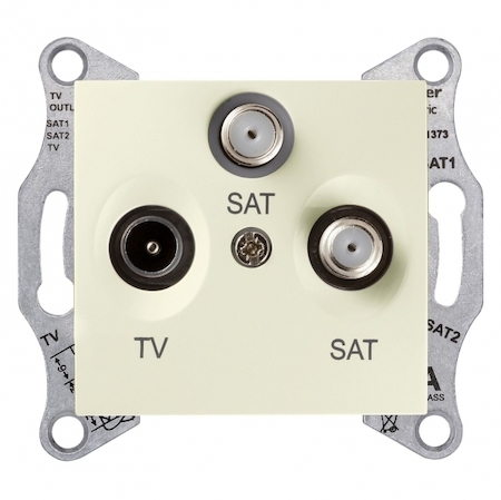 Schneider Electric SDN3502147 SEDNA TV/SAT/SAT РОЗЕТКА оконечная, 1dB, БЕЖЕВЫЙ