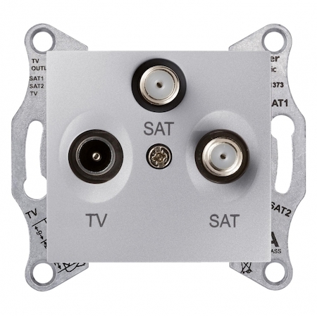 Schneider Electric SDN3502160 SEDNA TV/SAT/SAT РОЗЕТКА оконечная, 1dB, АЛЮМИНИЙ