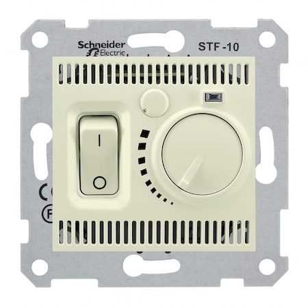 Schneider Electric SDN6000347 SEDNA ТЕРМОСТАТ ТЕПЛОГО ПОЛА, 10А,230В, БЕЖЕВЫЙ