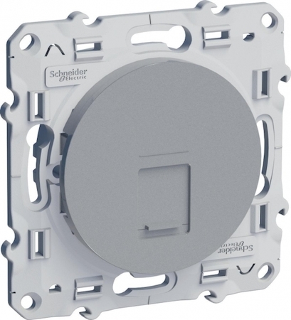 Schneider Electric S53R475 Компьютерная розетка, 1 розетка, RJ45 cat.6 UTP, алюминий