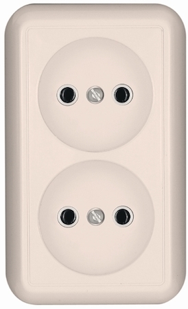 Schneider Electric RA10-403M-S РОЗЕТКА «ПРИМА» О/У 2-Я МОНТ.ПЛ. (250В,10А) СЛ.КОСТЬ