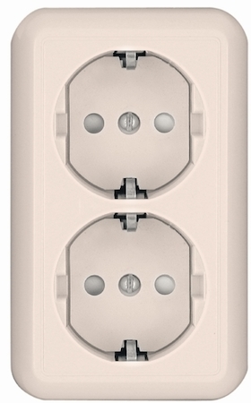 Schneider Electric RA16-757I-SI ПРИМА О/У РОЗЕТКА 2-я с зазем.со штор. ИЗОЛ.ПЛ.16А 250В, СЛ.КОСТЬ,розн.уп.Россия