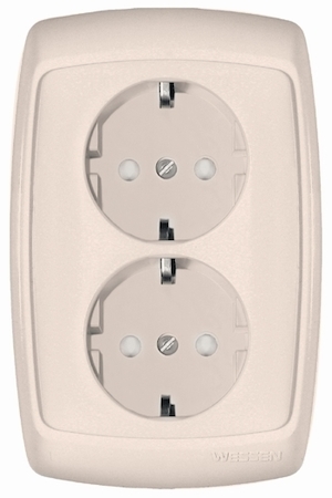 Schneider Electric RS10-224-SI РОЗЕТКА «РОНДО» С/У 2-Я (250В, 10А, ЗАЩИТН. ШТОРКИ) СЛ.КОСТЬ