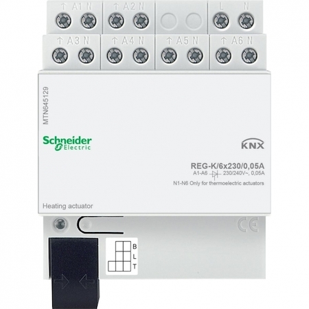 Schneider Electric MTN645129 Актор для обогрева REG-K/6Х230/0,05А,серый