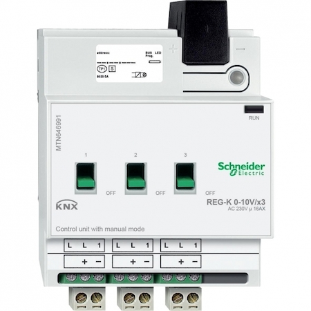 Schneider Electric MTN646991 БЛОК УПРАВ 0-10 V REG-K/3-КАНАЛА С РУЧН УПР