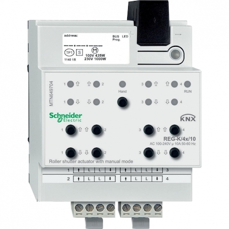 Schneider Electric MTN649704 АКТОР ДЛЯ РОЛЬСТАВ. REG-K/4X/10 РУЧ УПР