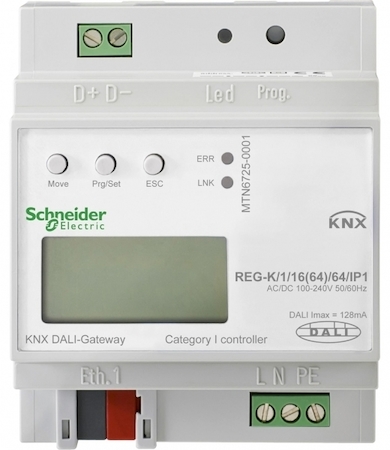 Schneider Electric MTN6725-0001 ШЛЮЗ KNX DALI REG-K/1/16(64)/64/IP1