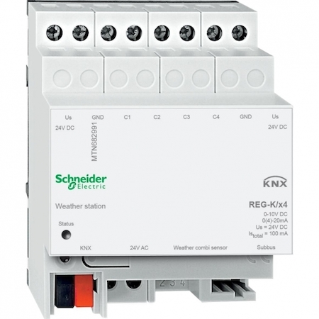 Schneider Electric MTN682991 МЕТЕОСТАНЦИЯ 4-КАНАЛЬНАЯ REG-K