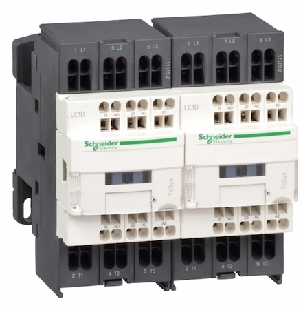 Schneider Electric LC2D123BL КОНТАКТОР РЕВЕРС. D 3Р, 12 A, НО+НЗ, 24V DС, 2.4 ВТ, ПРУЖИННЫЙ ЗАЖИМ