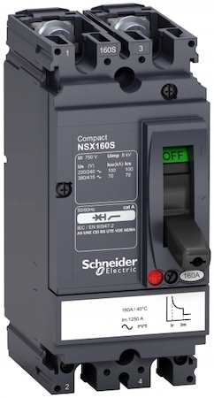 Schneider Electric LV438719 2П АВТОМ.ВЫКЛ. NSX160S 125A AC/DC