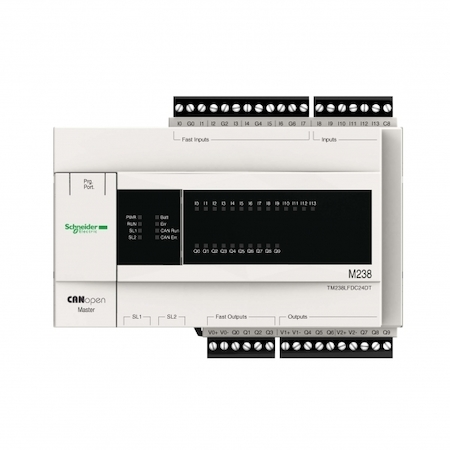 Schneider Electric TM238LFDC24DT M238 24ВХ/ВЫХ CANOPEN МАСТЕР 24В= ТРАНЗ