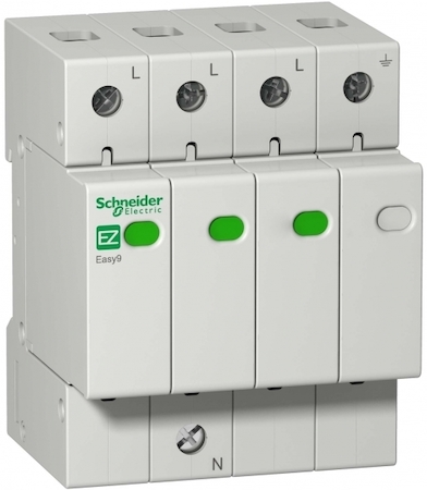 Schneider Electric EZ9L33745 ОГРАНИЧИТЕЛЬ ПЕРЕНАПР. EASY9 3П+Н 45кА 400В =S=