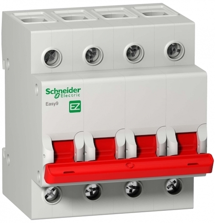 Schneider Electric EZ9S16492 ВЫКЛ. НАГРУЗКИ EASY9 (мод. рубильник) 4П 125А 400В =S=