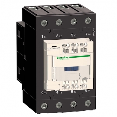 Schneider Electric LC1DT60A3P7 4Р КОНТАКТОР EVERLINK AC1 415В 60 A, КАТУШКА УПР. 230В AC 50/60ГЦ