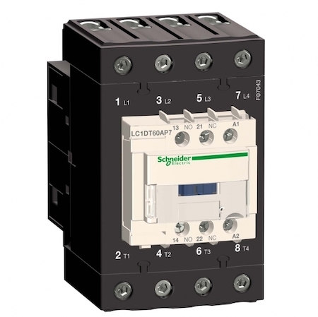 Schneider Electric LC1DT60AP7 4Р КОНТАКТОР EVERLINK AC1 415В 60 A КАТУШКА УПР. 230В AC 50/60ГЦ