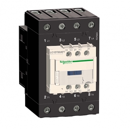 Schneider Electric LC1DT80AP7 4Р КОНТАКТОР EVERLINK AC1 415В 80 A КАТУШКА УПР. 230В AC 50/60ГЦ