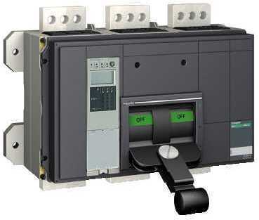 Schneider Electric 34022 Коммутационный блок ComPact NS3200H, 70 kA при 415 В пер.тока, 3200 A, стацион., ручное управление, без расцепителя, 4П