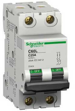 Schneider Electric 25418 Автоматический выключатель C60L 2п 1А C