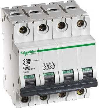 Schneider Electric 24099 АВТ. ВЫКЛ. C60N 4П 3A B