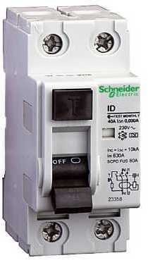 Schneider Electric 23033 ДИФФ.ВЫКЛ.НАГР ID 2П 80A 500МA СЕЛ.