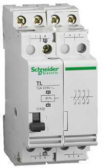 Schneider Electric 15158 Impulse relay TL, 4p, 4 NO, 16A, coil 12 VDC, 24 VAC 50/60Hz