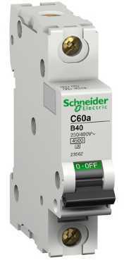 Schneider Electric 23562 АВТ. ВЫКЛ. C60A 1П 40A B